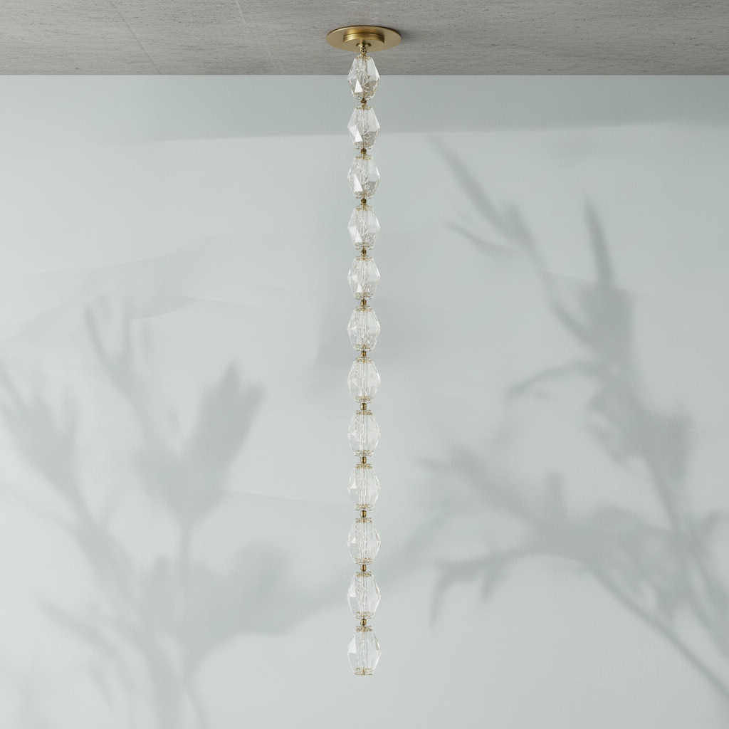 Riviko Radiant Facet Integrated LED Pendant - Background Shot