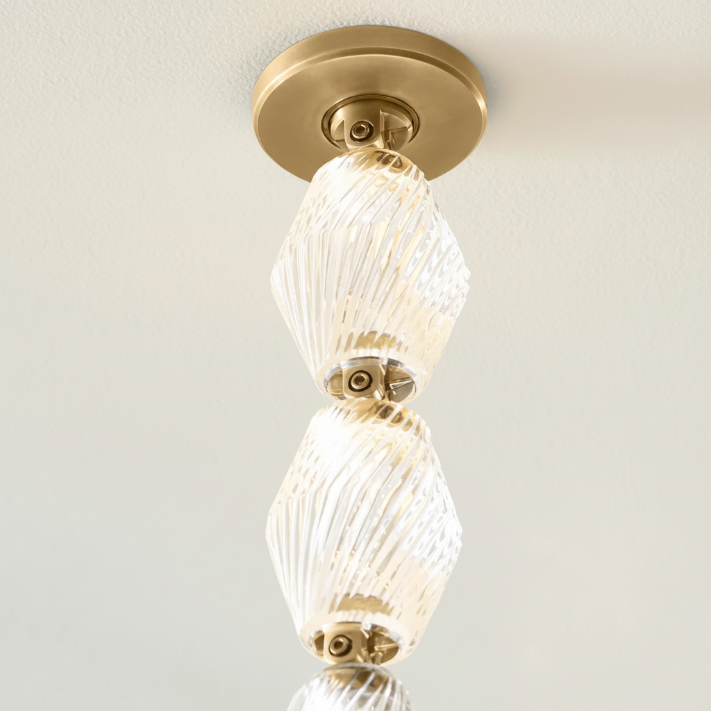 Riviko Radiant Facet Integrated LED Pendant - Background Shot