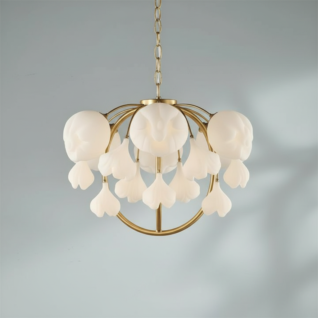 Riviko Veridian Bloom Ceramic Pendant Lamp - Background Shot