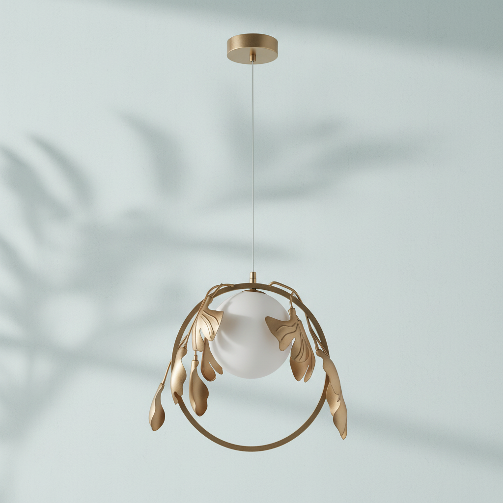 Riviko Veridian Bloom Ceramic Pendant Lamp - Background Shot
