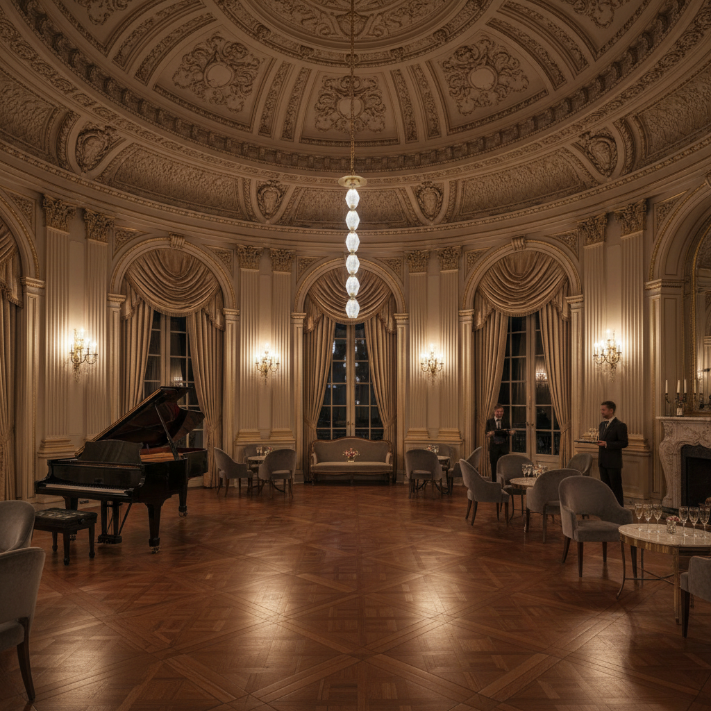 Riviko Radiant Facet Integrated LED Pendant - American ballroom or formal entertaining space