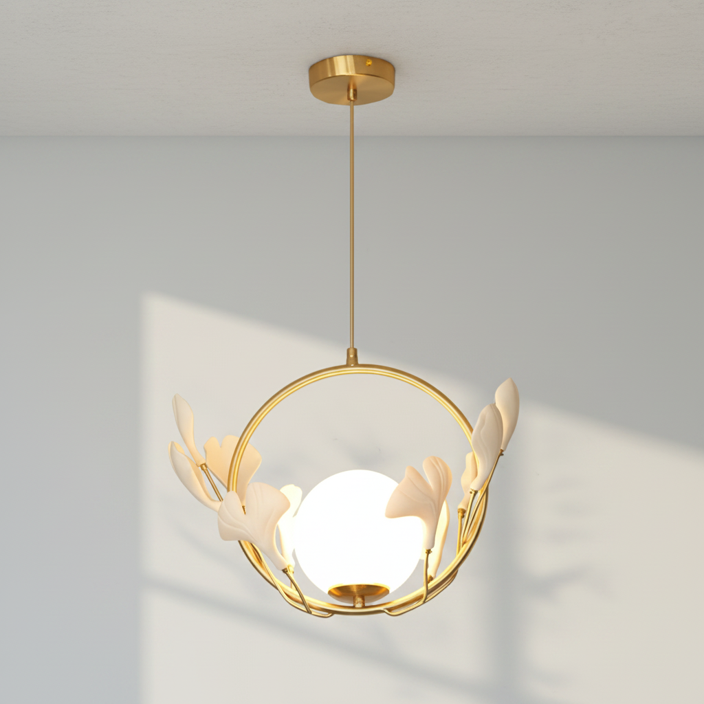 Riviko Gingko Ceramic Pendant Lamp - Studio Shot