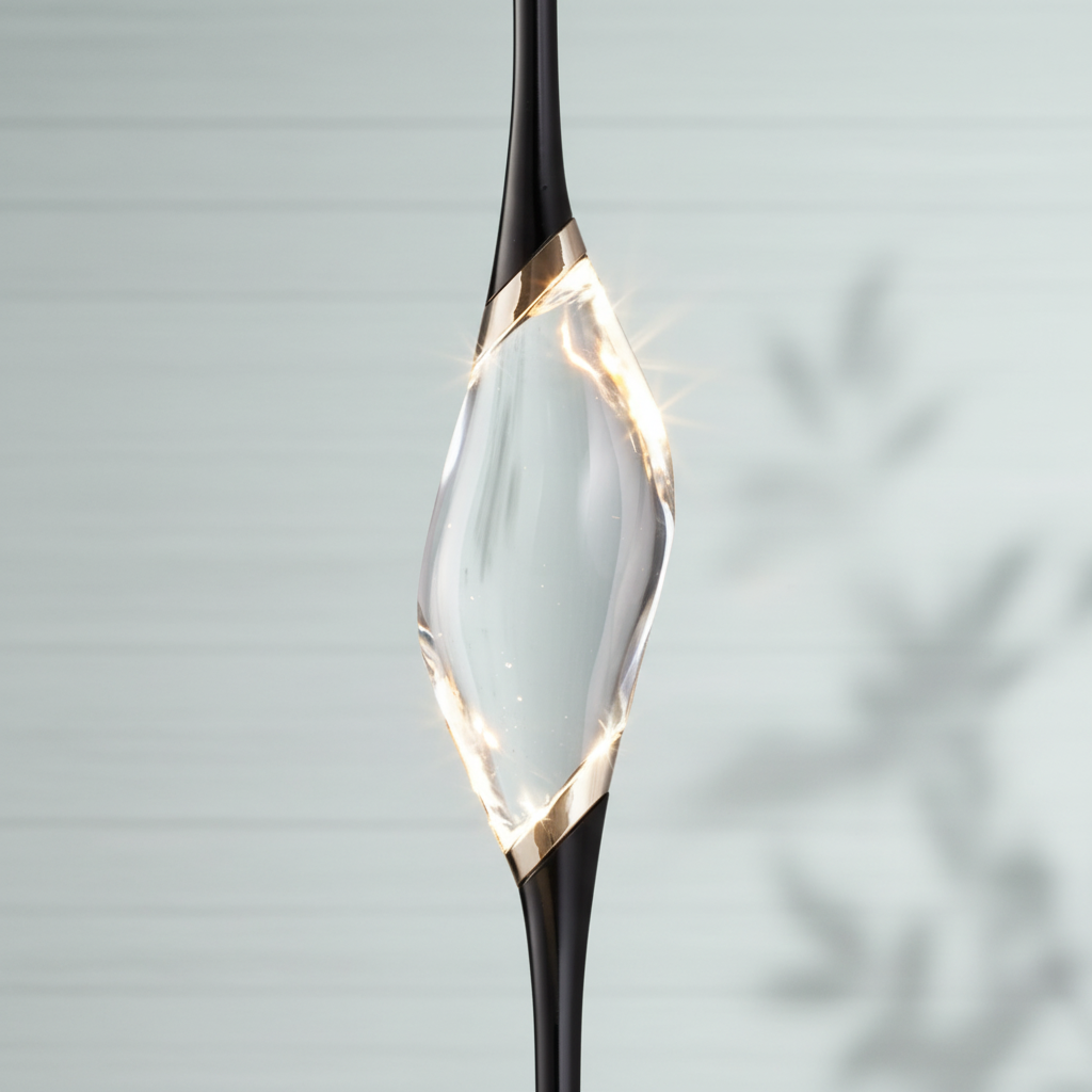 Riviko Callista Sculpted Brass Crystal Pendant - Background Shot