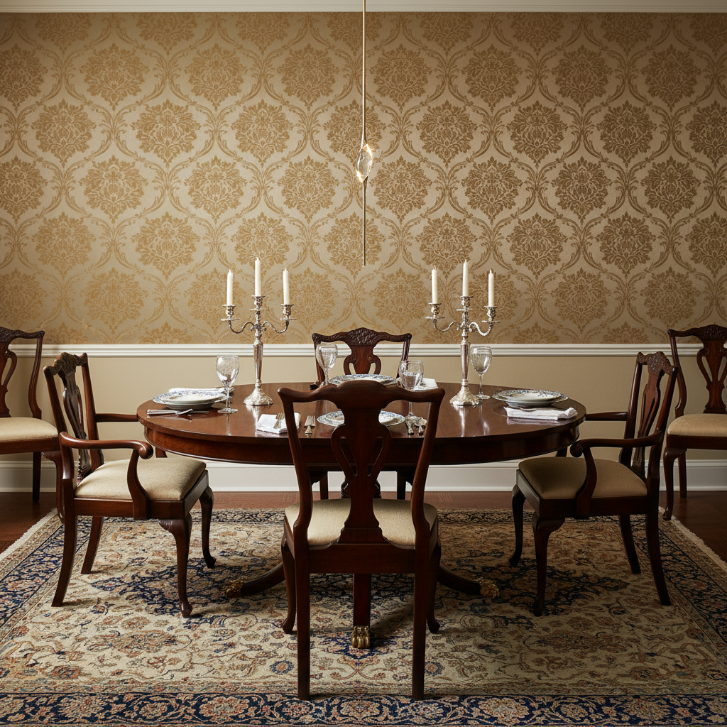 Riviko Callista Sculpted Brass Crystal Pendant - formal American dining room