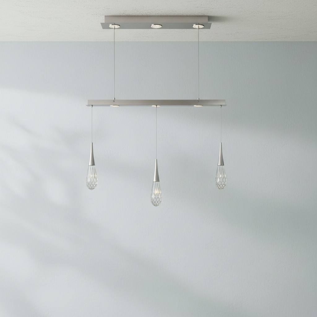 Riviko Radiant Cascade Linear LED Multi Pendant - Background Shot