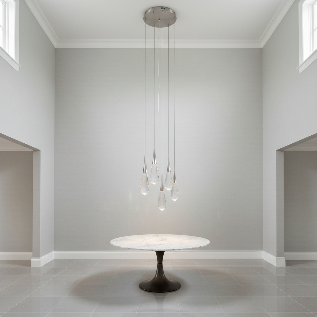 Riviko Radiant Cascade Linear LED Multi Pendant - Background Shot