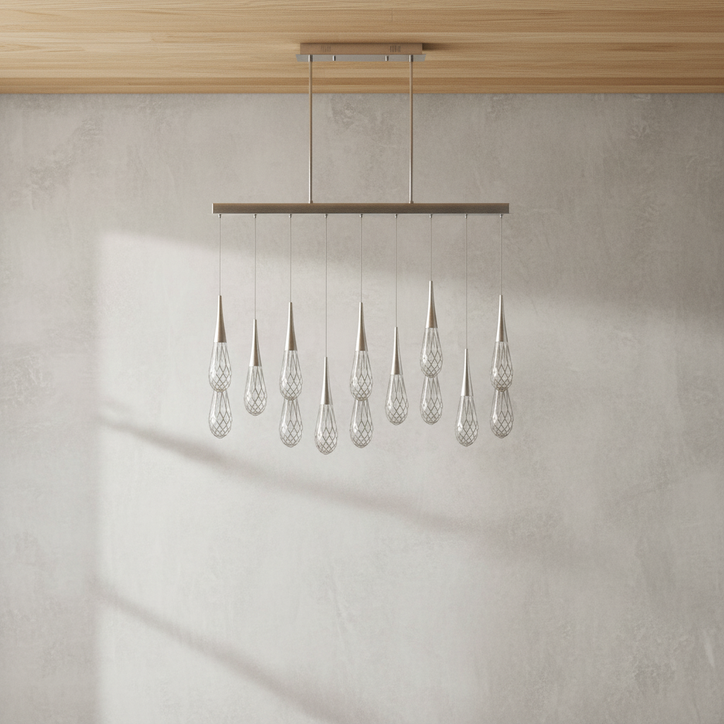 Riviko Radiant Cascade Linear LED Multi Pendant - Background Shot