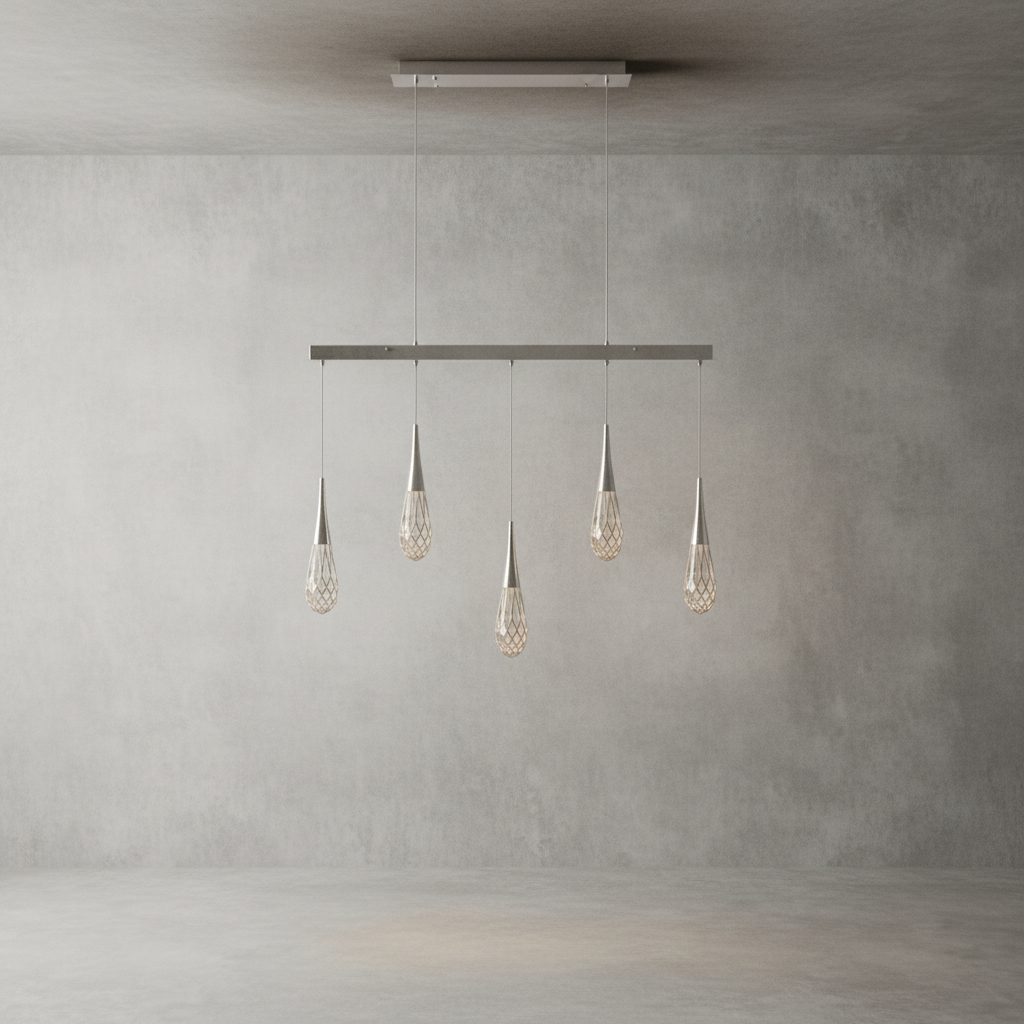 Riviko Radiant Cascade Linear LED Multi Pendant - Background Shot