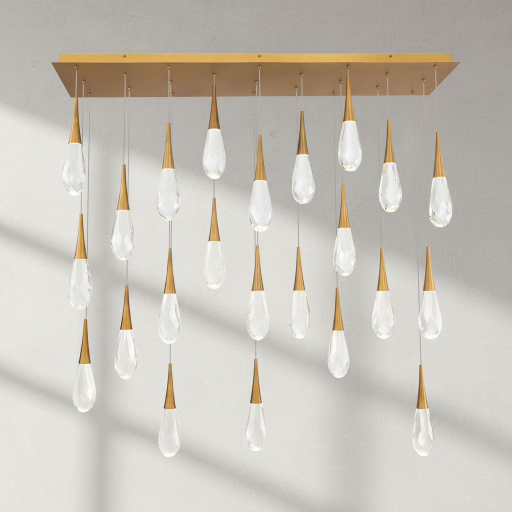 Riviko Radiant Cascade Linear LED Multi Pendant - Background Shot
