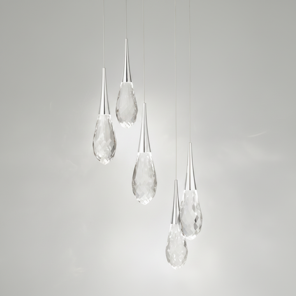 Riviko Raindrop Radiance Multi-Light LED Pendant - Background Shot