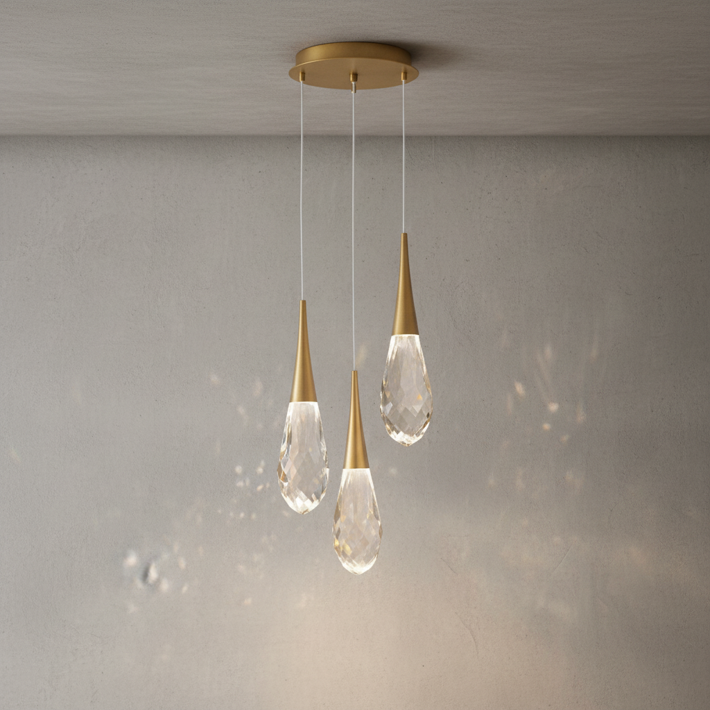 Riviko Raindrop Radiance Multi-Light LED Pendant - Background Shot
