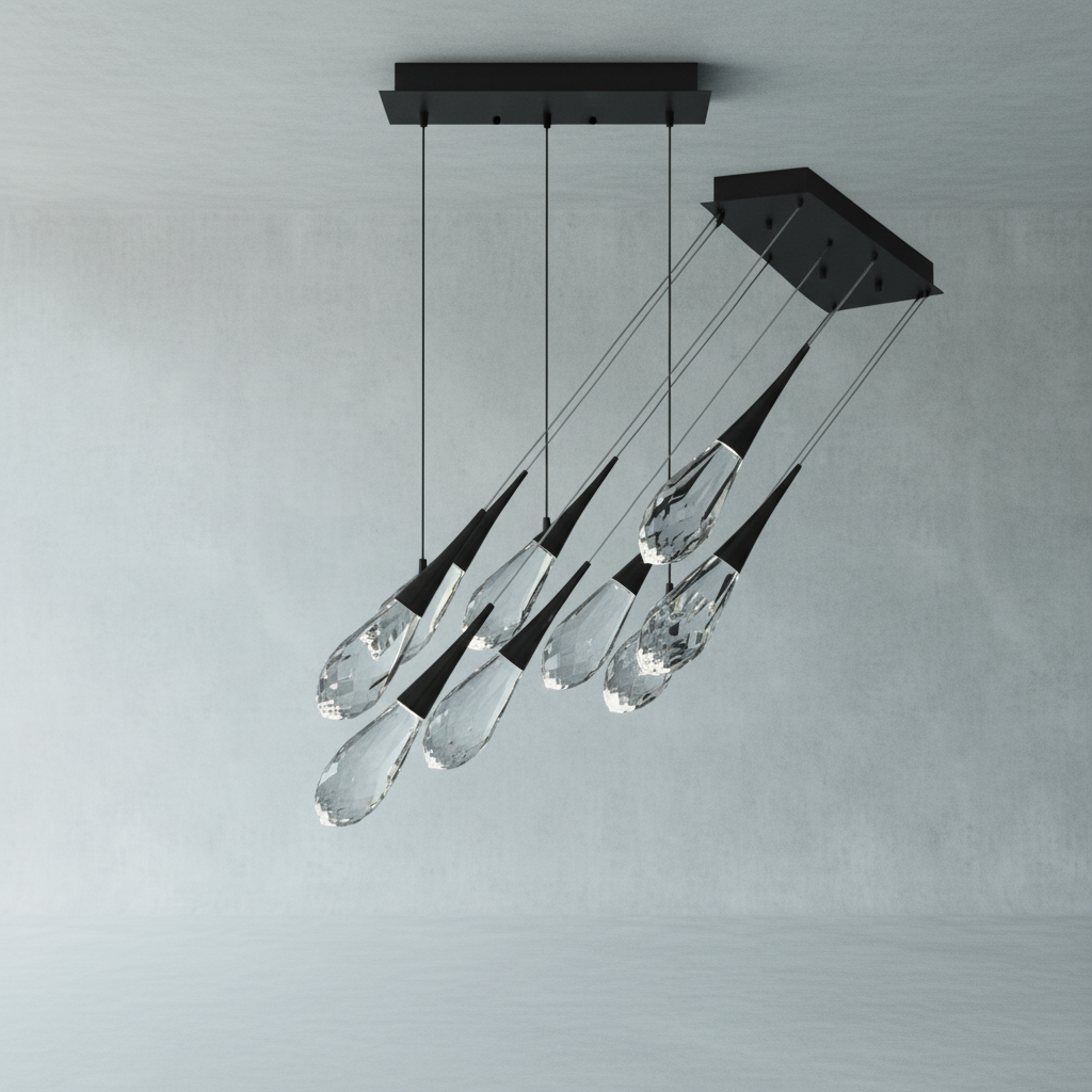 Riviko Raindrop Radiance Multi-Light LED Pendant - Background Shot