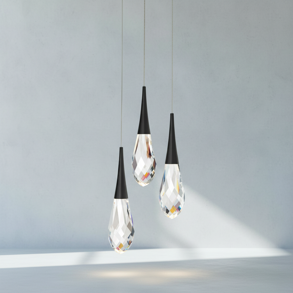 Riviko Raindrop Radiance Multi-Light LED Pendant - Background Shot