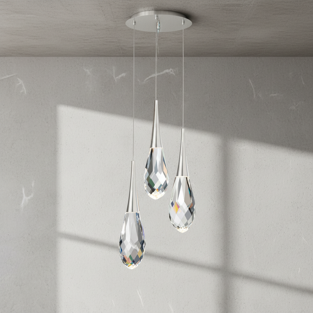 Riviko Raindrop Radiance Multi-Light LED Pendant - Background Shot