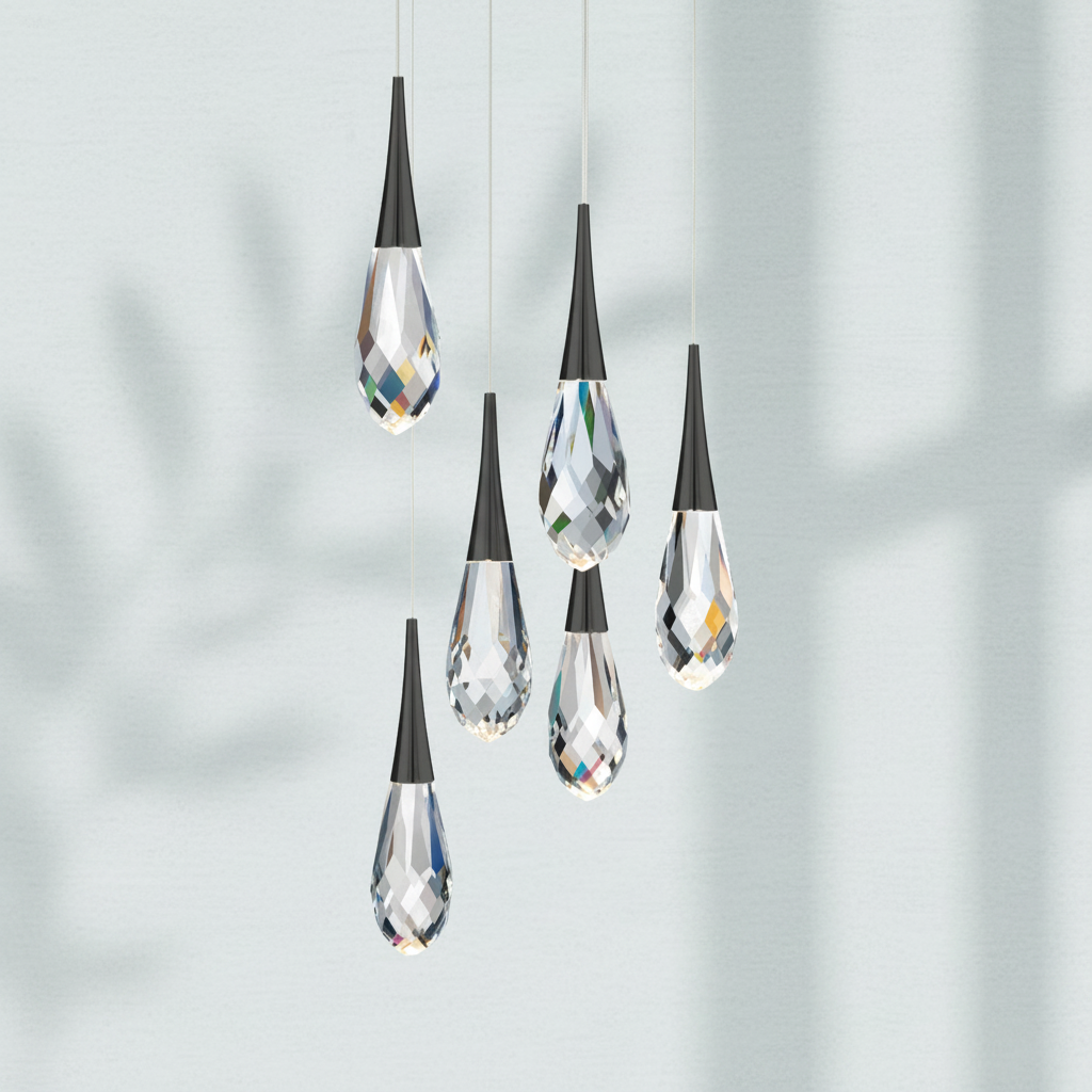 Riviko Raindrop Radiance Multi-Light LED Pendant - Background Shot