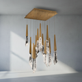 Riviko Radiant Prism Square LED Multi Pendant Light - Background Shot
