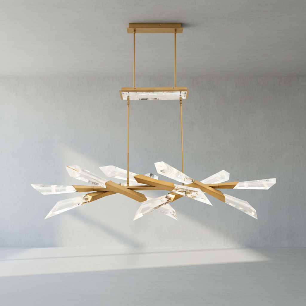 Riviko Radiant Shard Linear LED Pendant - Background Shot