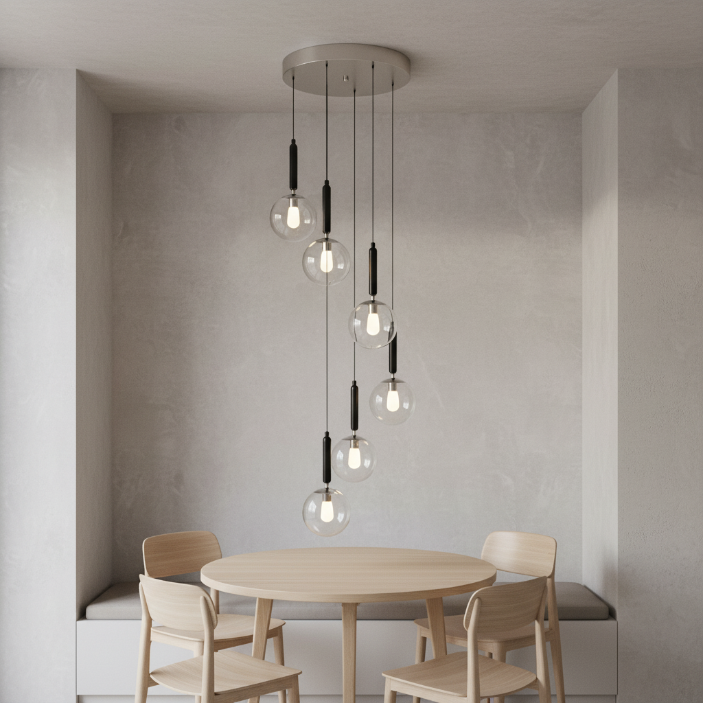 Riviko Grand Ascent Minimalist Long Pendant Light - Background Shot