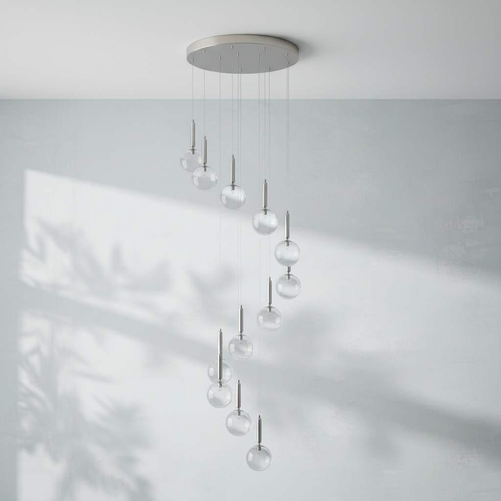 Riviko Grand Ascent Minimalist Long Pendant Light - Background Shot