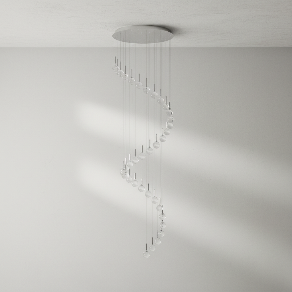 Riviko Grand Ascent Minimalist Long Pendant Light - Background Shot