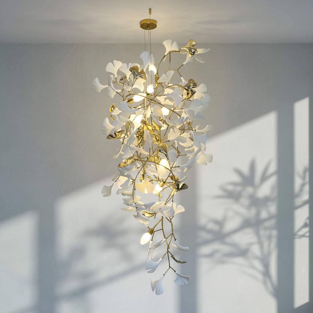 Riviko Ginkgo Canopy Branch Chandelier - Background Shot