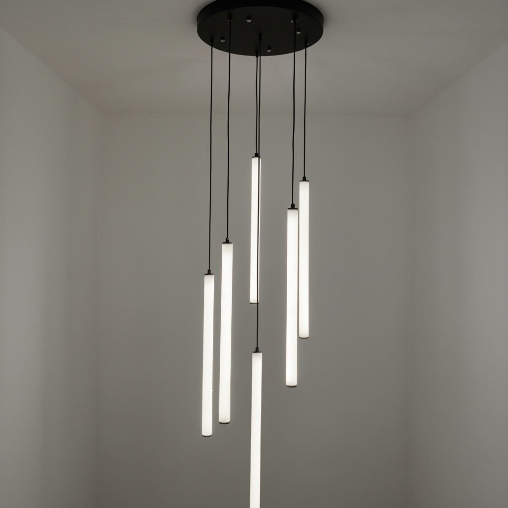 Riviko Aura Streamline White LED Pendant - Background Shot