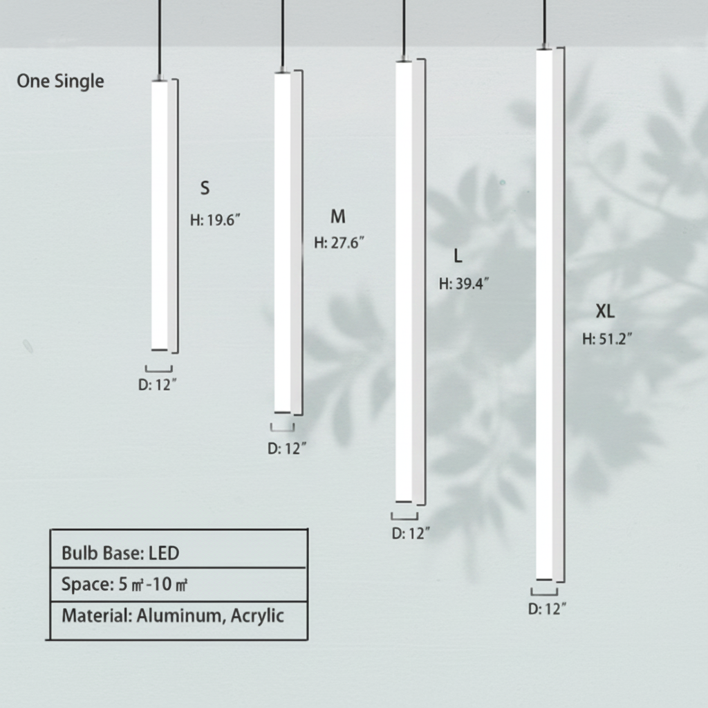Riviko Aura Streamline White LED Pendant - Background Shot