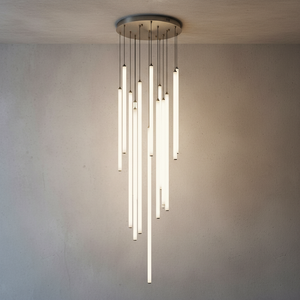 Riviko Aura Streamline White LED Pendant - Background Shot