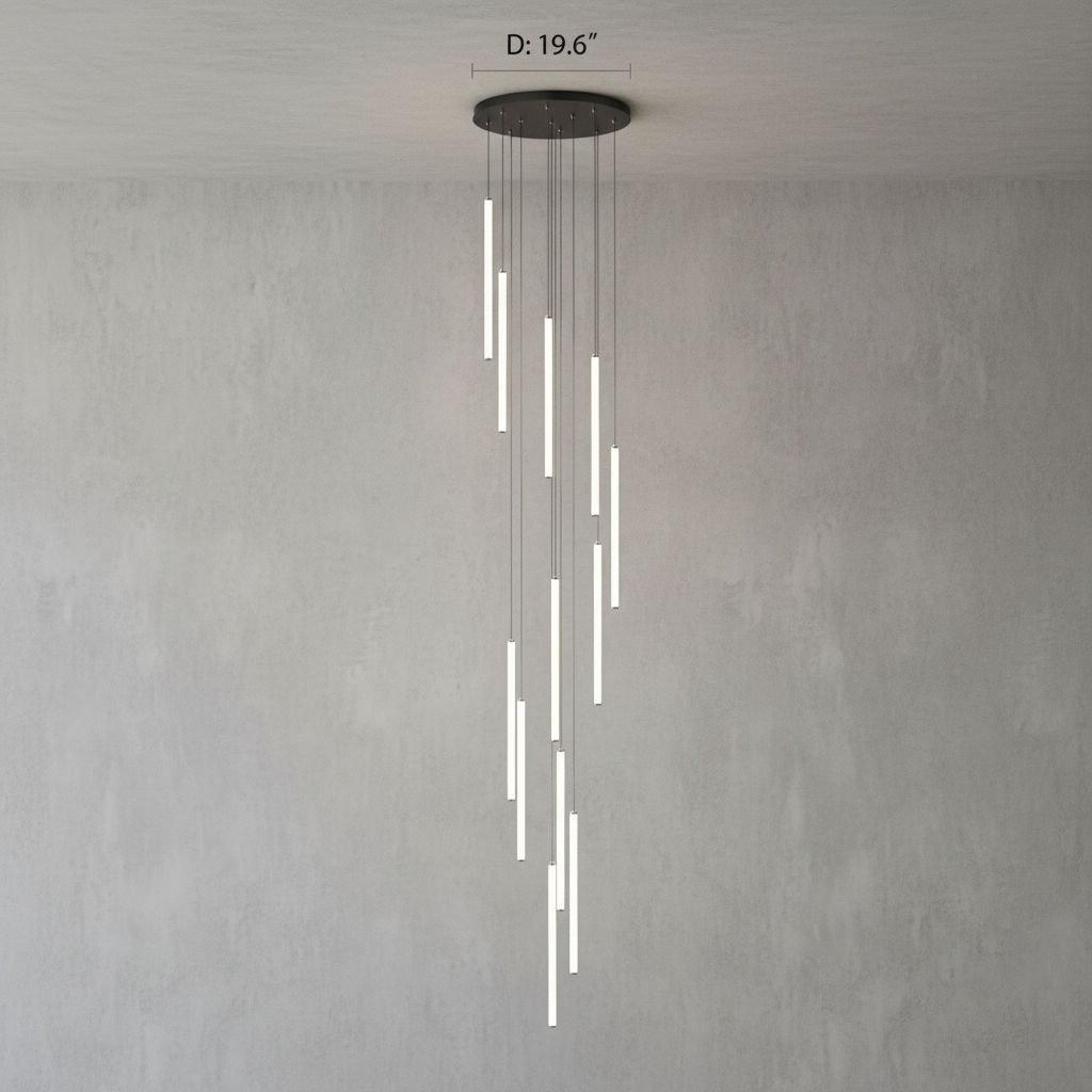 Riviko Aura Streamline White LED Pendant - Background Shot