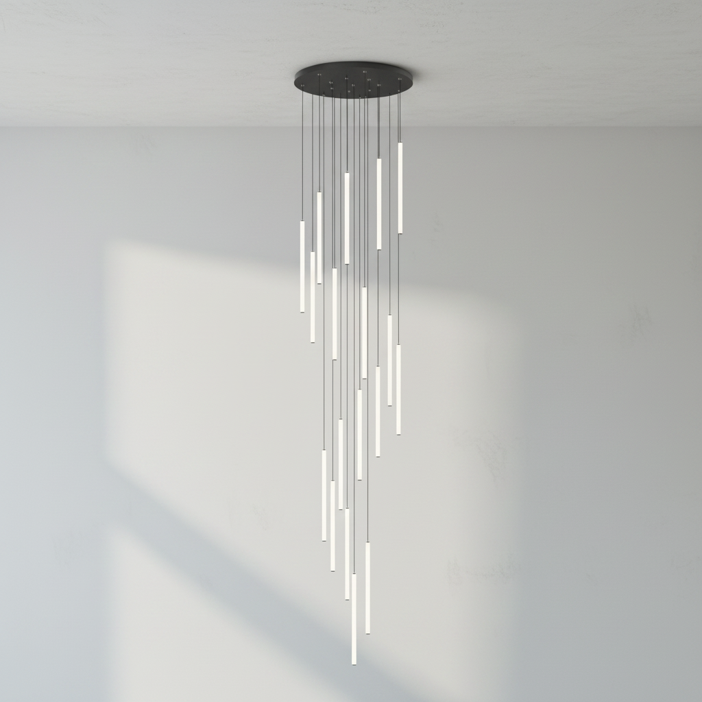 Riviko Aura Streamline White LED Pendant - Background Shot