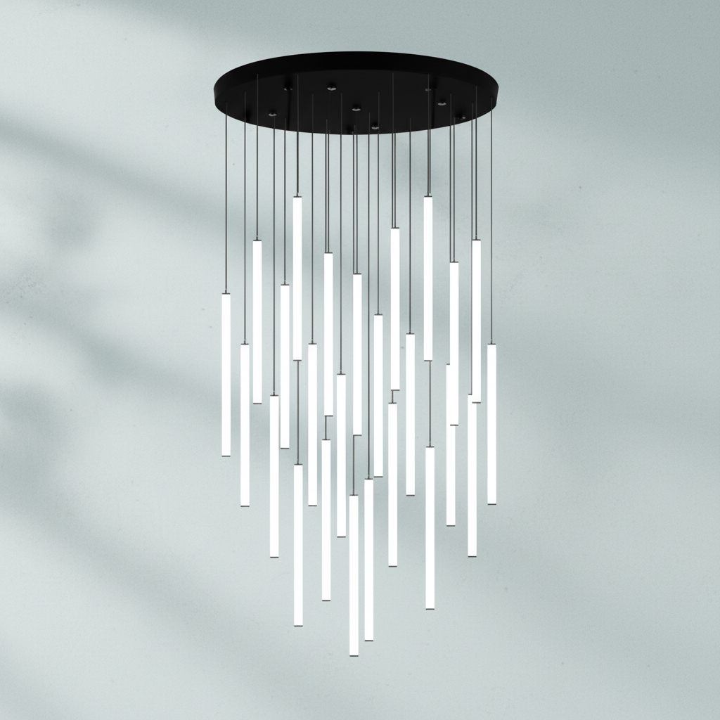 Riviko Aura Streamline White LED Pendant - Background Shot