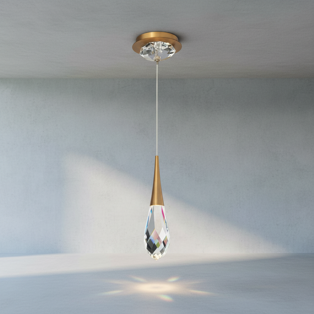 Riviko Dewdrop Faceted LED Mini Pendant - Background Shot