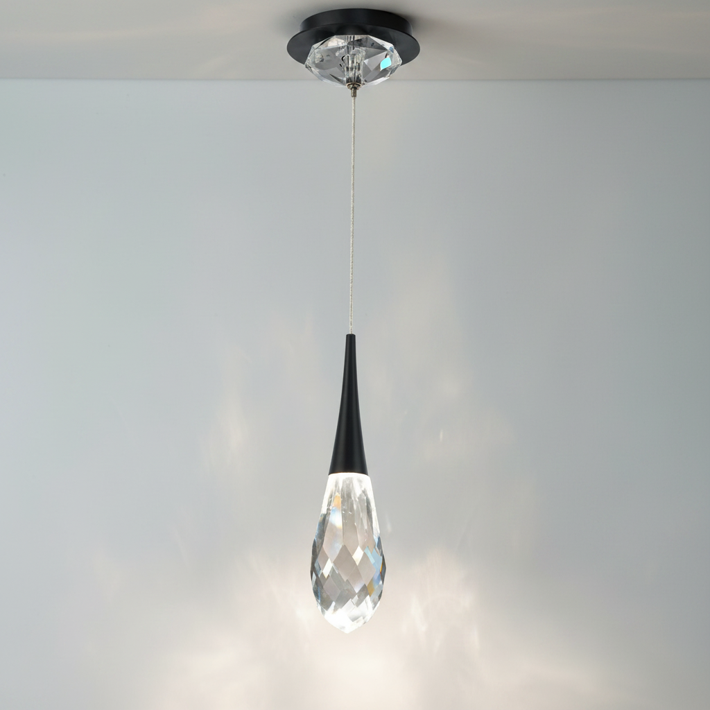 Riviko Dewdrop Faceted LED Mini Pendant - Background Shot