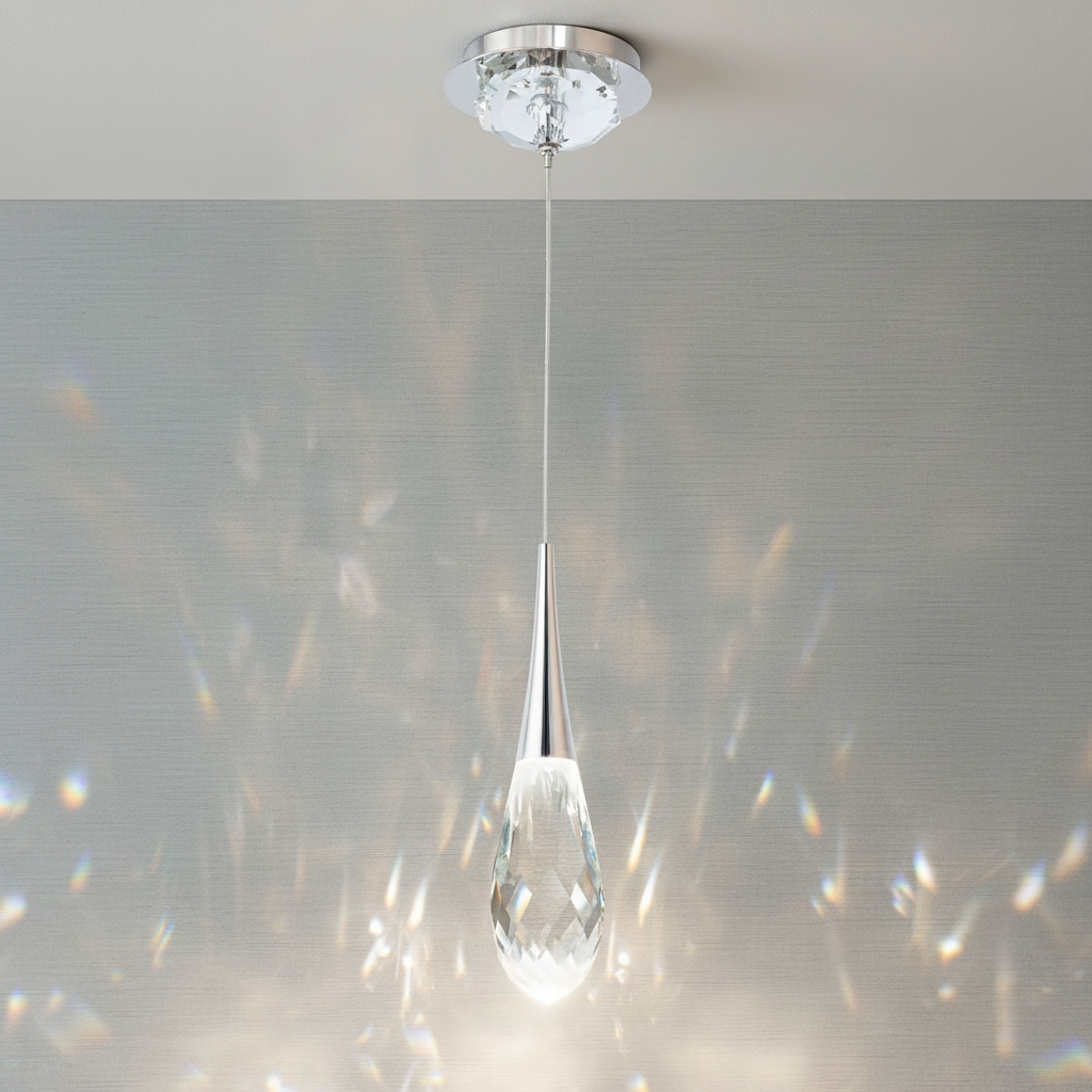 Riviko Dewdrop Faceted LED Mini Pendant - Background Shot