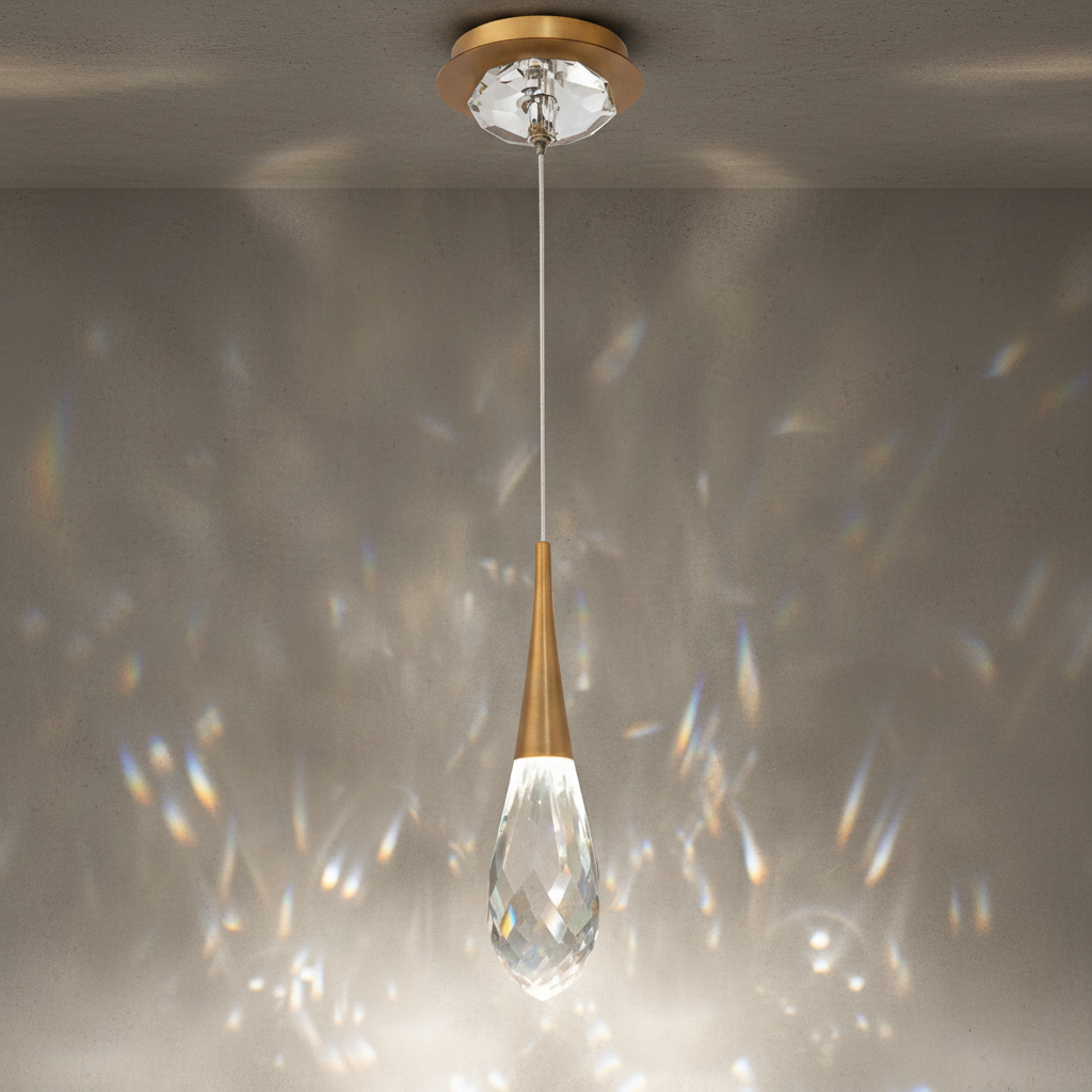 Riviko Dewdrop Faceted LED Mini Pendant - Background Shot