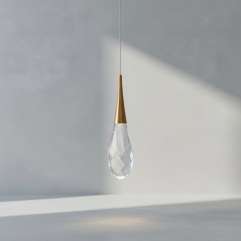 Riviko Dewdrop Faceted LED Mini Pendant - Background Shot