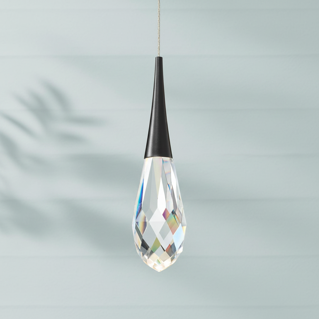 Riviko Dewdrop Faceted LED Mini Pendant - Background Shot