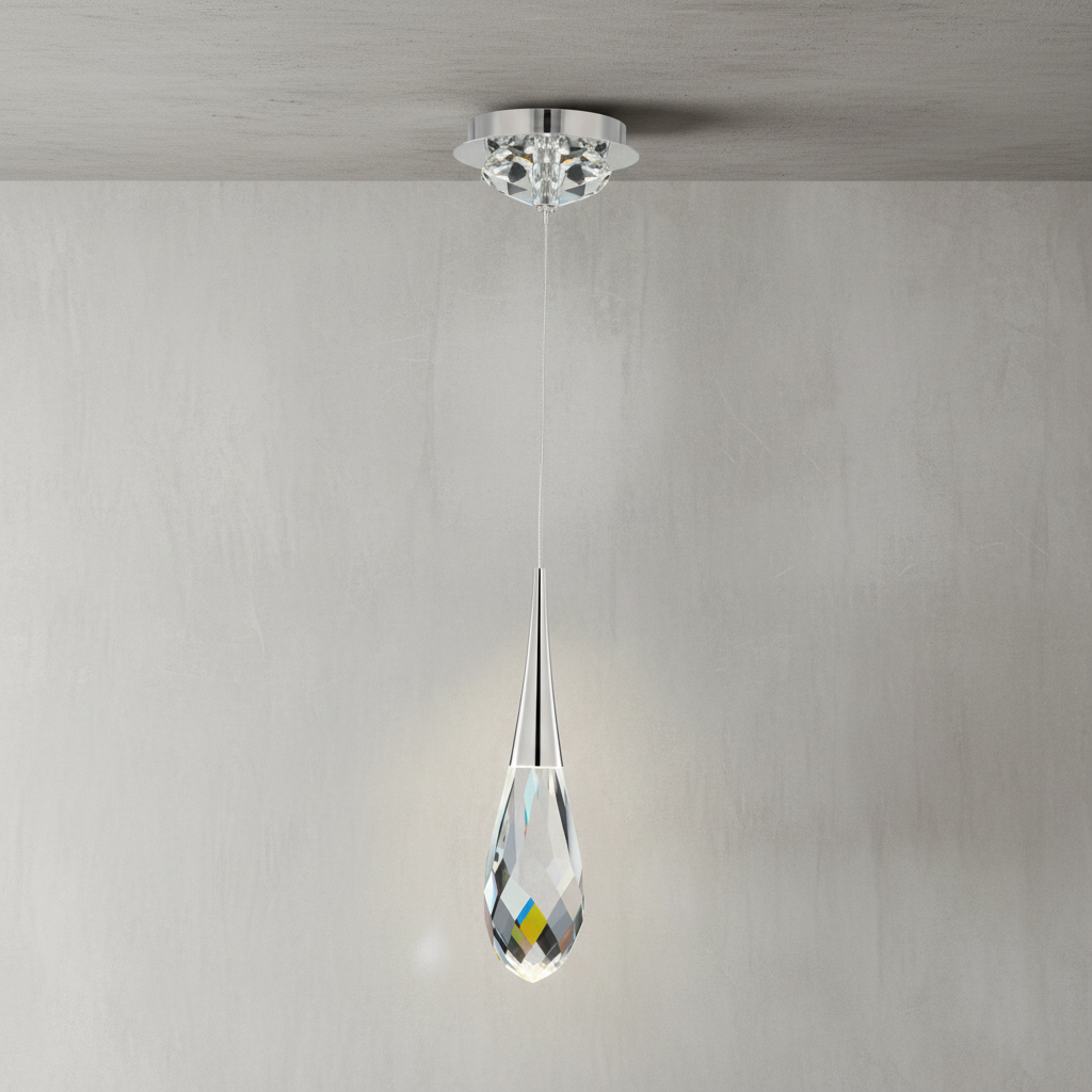 Riviko Dewdrop Faceted LED Mini Pendant - Background Shot