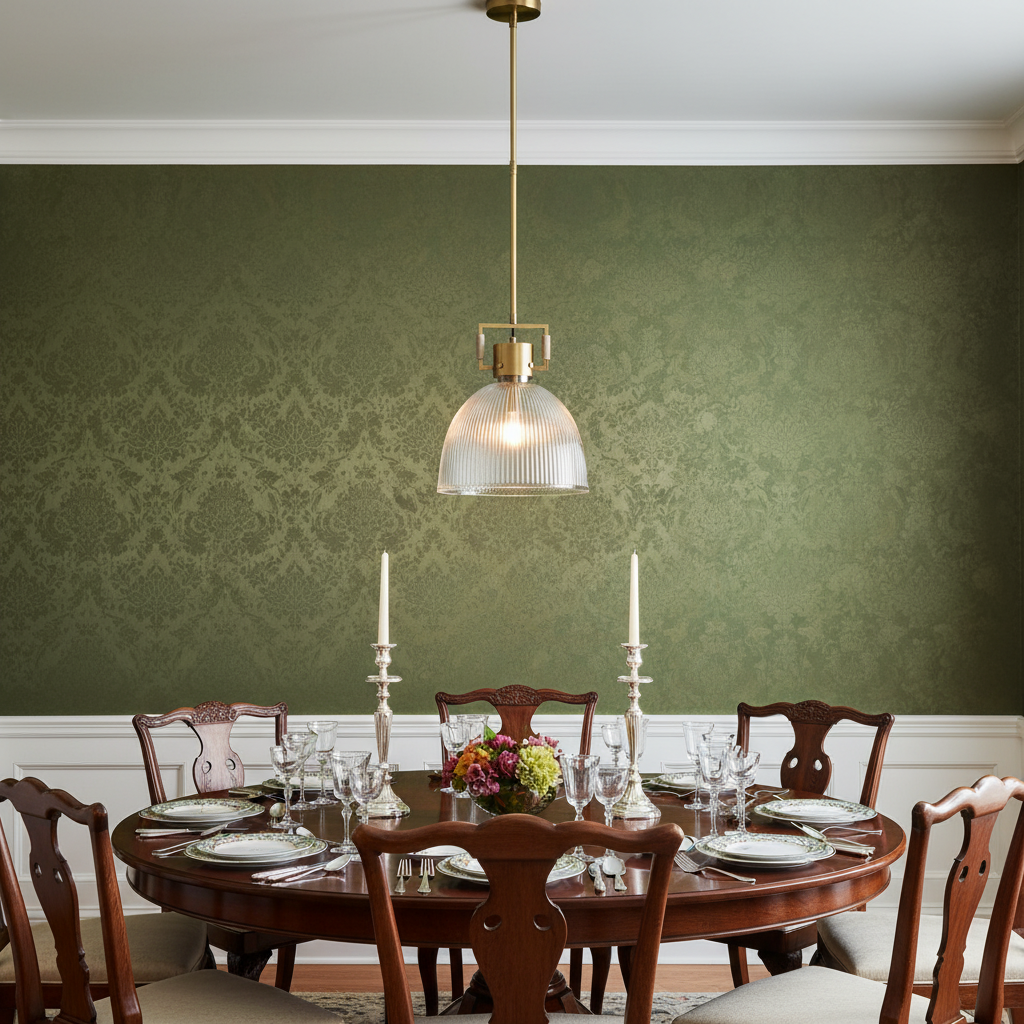 Riviko Radiant Prism 1-Light Glass Pendant - formal American dining room