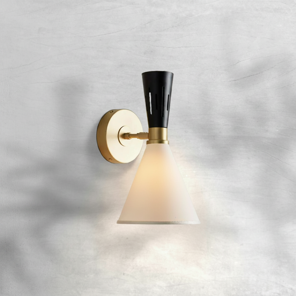 Riviko Veridian Brass Wall Sconce - Background Shot