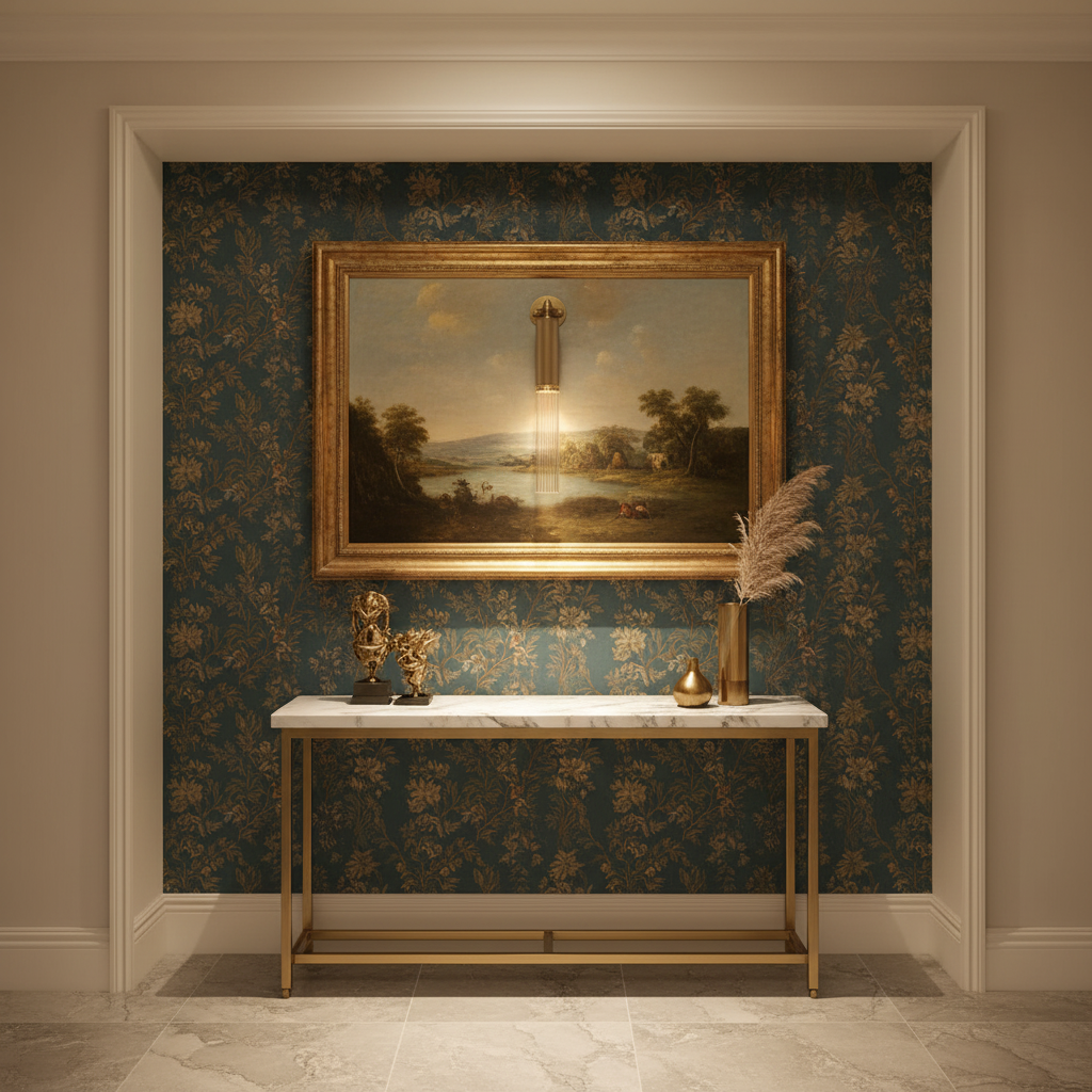 Riviko Veridian Arc Wall Sconce - sophisticated American hallway alcove