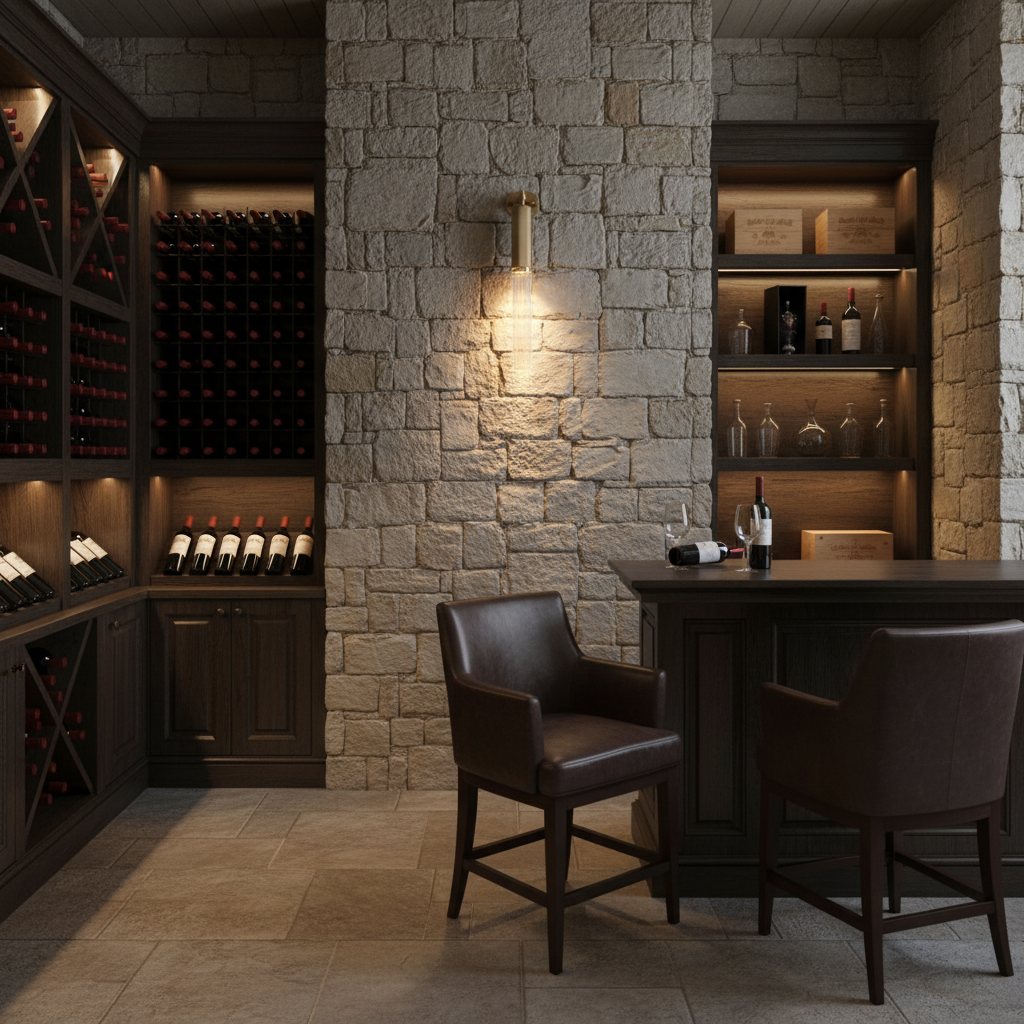 Riviko Veridian Arc Wall Sconce - luxury American wine room