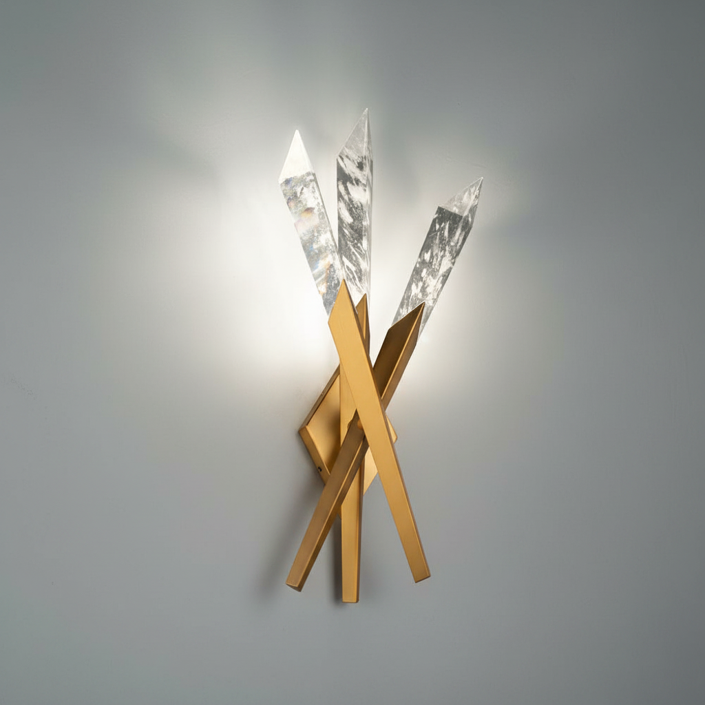Riviko Geometric Radiance 3-Light LED Wall Sconce - Background Shot