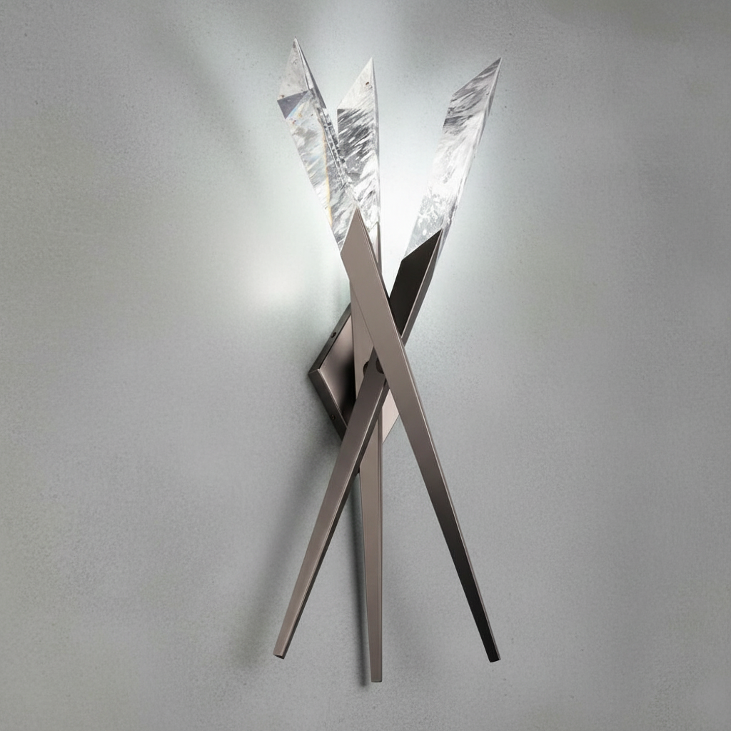 Riviko Geometric Radiance 3-Light LED Wall Sconce - Background Shot
