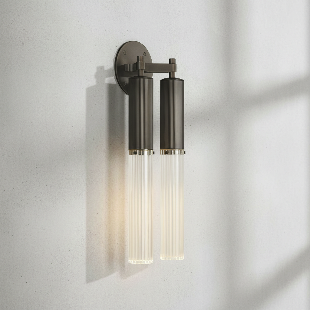 Riviko Flume Duet Double Wall Sconce - Background Shot