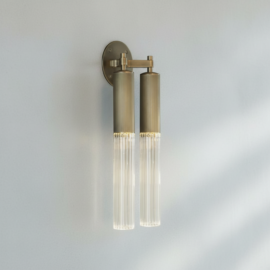 Riviko Flume Duet Double Wall Sconce - Background Shot