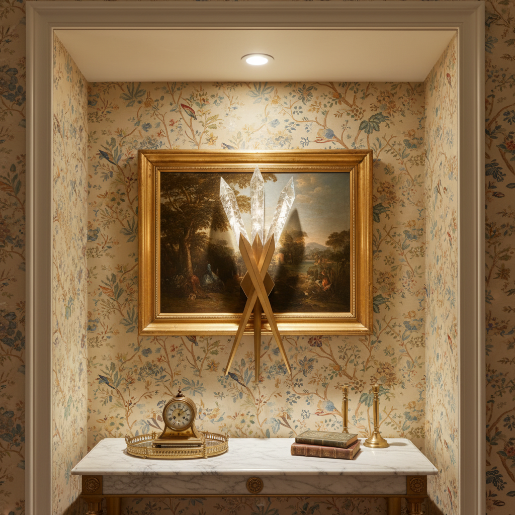 Riviko Geometric Radiance 3-Light LED Wall Sconce - sophisticated American hallway alcove