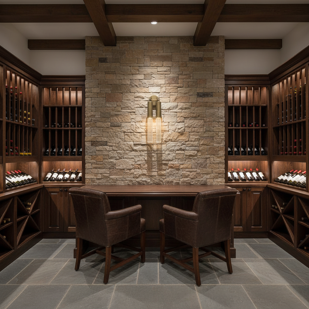 Riviko Flume Duet Double Wall Sconce - luxury American wine room