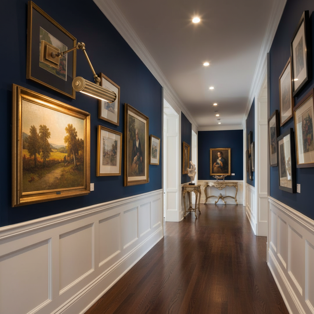 Riviko Timeless Gallery Picture Light - American hallway gallery