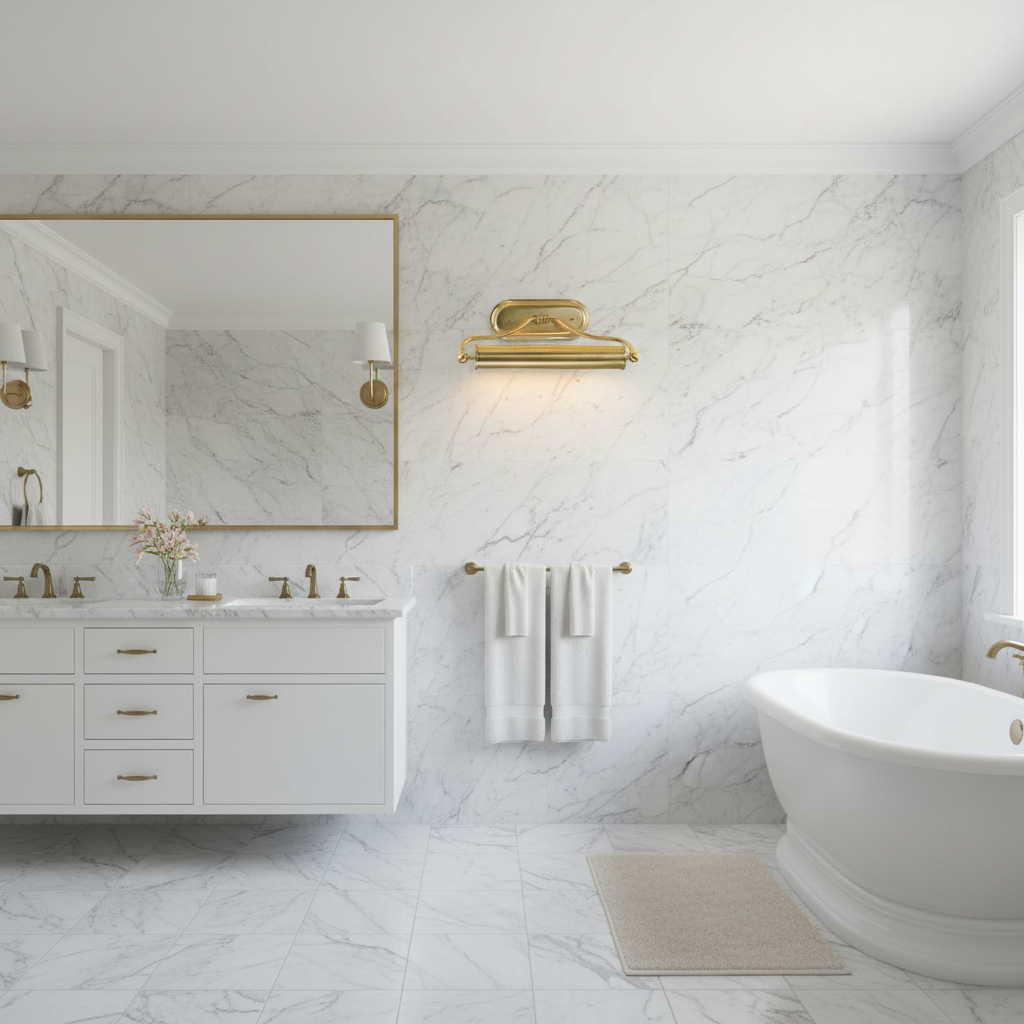 Riviko Cylinder Artistry Picture Light - luxury American master bathroom